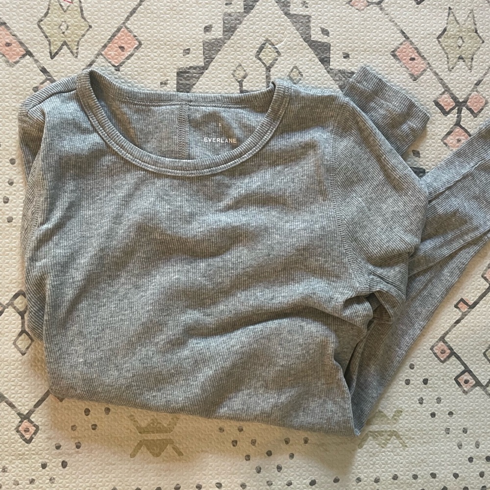 Everlane Ribbed Long Sleeve Tee